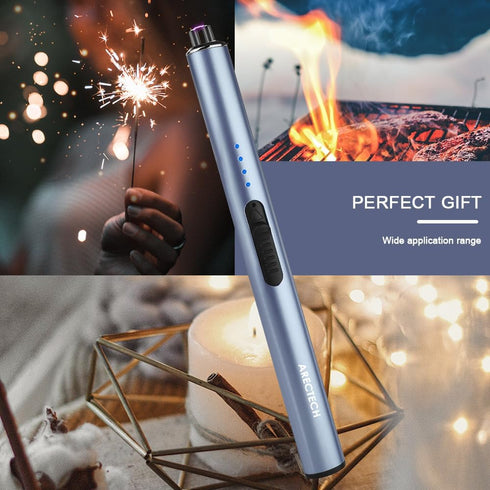 ARECTECH Electric Candle Lighter Rechargeable Arc Plasma Lighters for Kitchen Camping Christmas Type-C Blue
