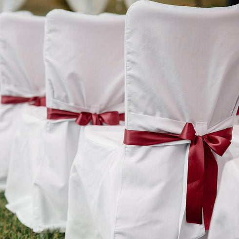 4 Rolls Satin Ribbon for Wedding Invitations 2 Inches Wide x 96 Yards Burgundy for Gift Wrapping, Crafts, Decoration