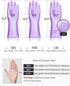 Alimat PluS Reusable Cleaning Gloves, 4PCS, Latex Free, Waterproof, Large, Blue+Purple, Dishwashing