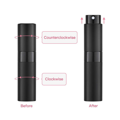 Tekson 5PCS 8ml Travel Perfume Atomizer, Refillable Mini Cologne Spray Bottle for Liquid Dispenser
