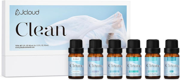 JCLOUD Essential Oils for Laundry, Clean Scent Fragrance Oils Set, Use with