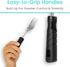 Vive Adaptive Utensil Set - Arthritis Aid Silverware for Parkinsons, Easy Grip for Trembling Hands, Heavy Spoon