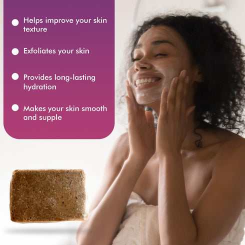 Authentic African Black Soap Bar, Plant-Based Skincare from Ghana, 2 Pack