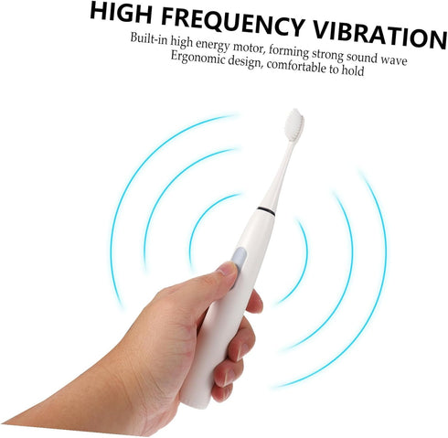 Healifty Electric Toothbrush for Adults Soft Bristle Battery Powered Oral Care Tool with Intelligent Vibration