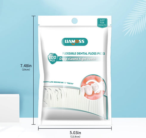 400 Count Dental Floss Picks, No Break & No Shred Flossers for Adults, Family Oral Care Set (Pack of 4)