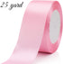 25 Yard Ribbon for Gift Wrapping Crafts Wedding Decoration Bouquets Party Arrangement (1 1/2 inch X 25 Yards, Light Pink) by Clmentp