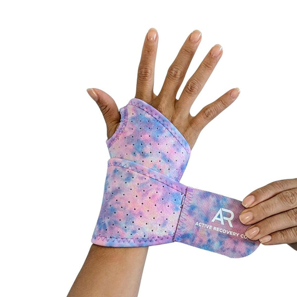 2-Pack Stylish Compression Wrist Wraps and Carpal Tunnel Brace for Women, Fitness, Exercise, Arthritis Pain Relief,