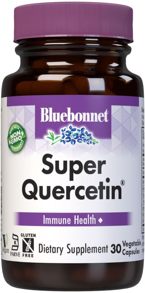 Bluebonnet Nutrition Super Quercetin Vegetable Capsules - Vitamin C Formula for Immune Support, 30 Count