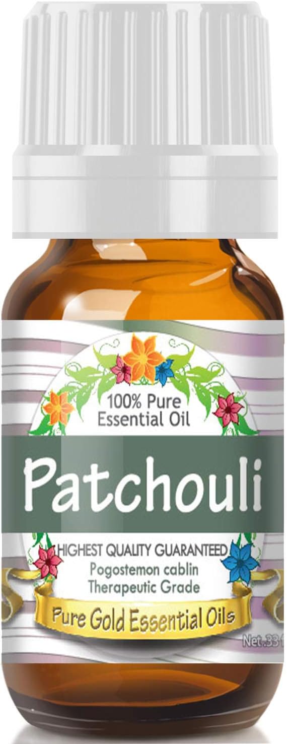 Pure Gold Essential Oils Patchouli Essential Oil 0.33 Fluid Ounces