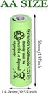 8 Packs Solar Lights Batteries AA 300mAh 1.2V Ni-MH Rechargeable for Outdoor Solar Lights, String Lights