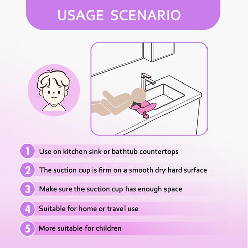 Nolasalon Portable Shampoo Basin for Kids, Baby, Children,Tear Free Hair Washing Basin Tray at Home (Purple)