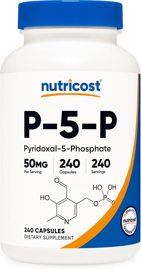Nutricost P5P Vitamin B6 Supplement 50mg, 240 Capsules (Pyridoxal-5-Phosphate) - Vegetarian Friendly,