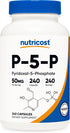 Nutricost P5P Vitamin B6 Supplement 50mg, 240 Capsules (Pyridoxal-5-Phosphate) - Vegetarian Friendly,