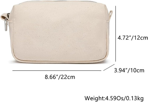 Lightweight Cosmetic Organizer Bag with Ring Clasp, Perfect Travel Makeup Bag for Women, Nylon Stand Up Design