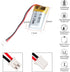3.7V 170mAh Battery 651723 Lithium Polymer Ion Rechargeable Li-ion Li-Po Battery with 2P PH 2.0mm Pitch Connector