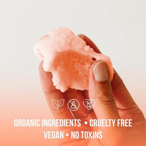 Organic Grapefruit Salt Scrub - Moisturize & Soften Skin, Pure Natural Skincare Exfoliator for Body & Face
