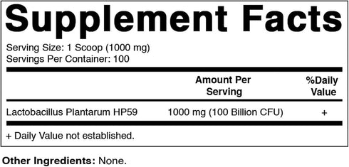 Vitamatic Lactobacillus Plantarum Probiotic Powder, Digestive Health Support, 100 Gram (3.5 OZ), 100 Servings