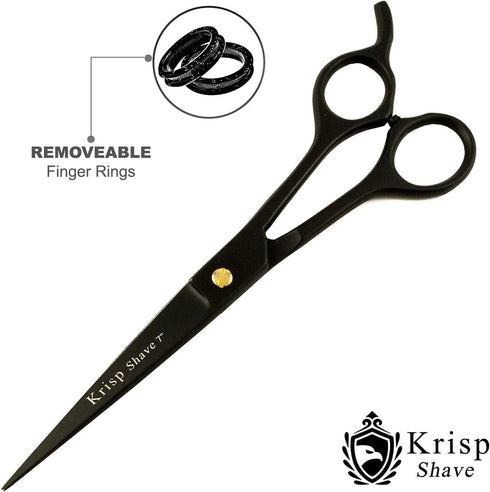 Professional Hair Cutting Scissors, Krisp Shave Japanese Stainless Steel Salon Barber Scissor (7 Inch) for All Purpose