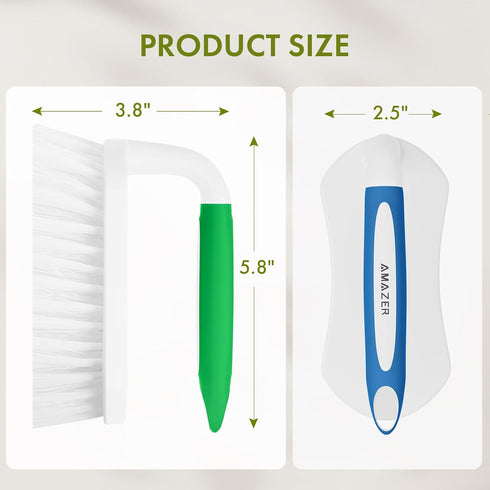 Amazer Scrub Brush for Cleaning, Comfort Grip Shower Scrubber, Heavy Duty Cleaner Brush for Tub Sink Carpet Floor -