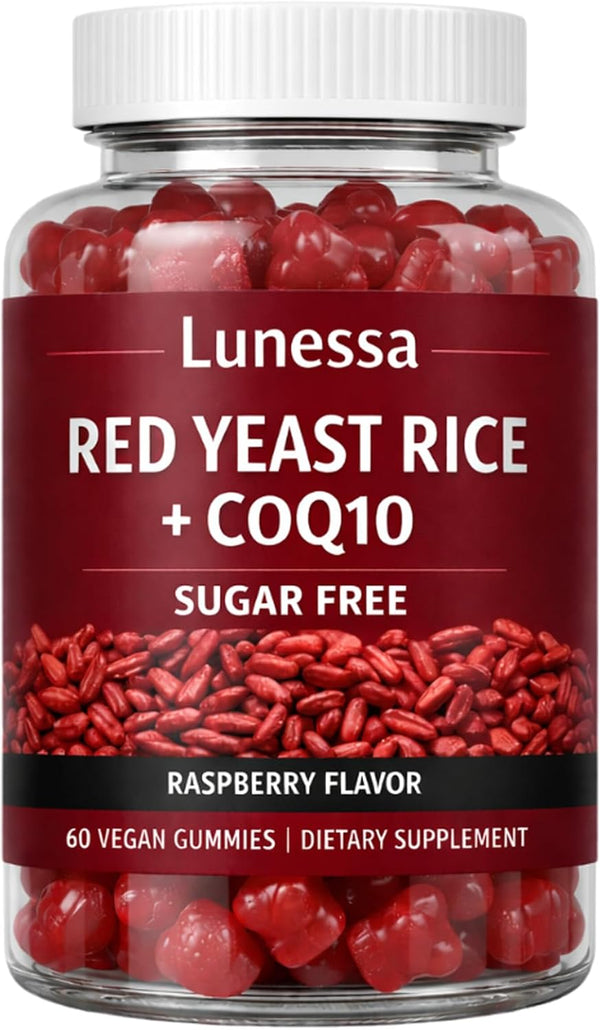 SUBMETIC Lunessa Red Yeast Rice, with Red Yeast Rice 2400mg, CoQ10 200mg, Restores