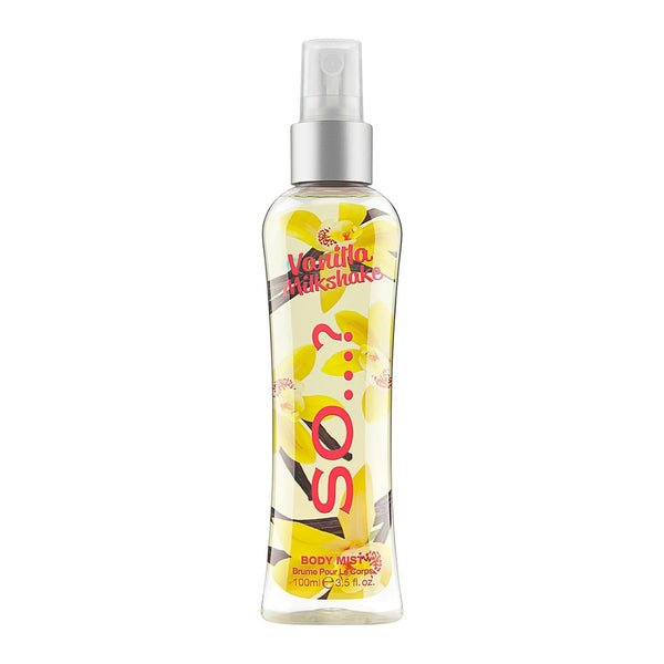 So...? Vanilla Milkshake Body Mist - 3.5 oz Vanilla Perfume with Peach, Plum, Rose Notes - Ideal Gifts for Women