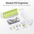 Weekly Pill Organizer, KOVIUU Removable Pill Box 7 Day, Portable Travel Case for Vitamins, Green