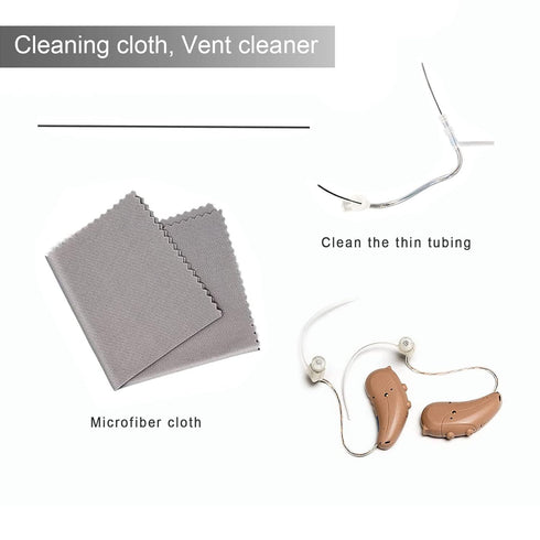 120 Count Hearing Aid Wipes, Individually Packaged Cleaning Towelette with Tools for Hearing Amplifier