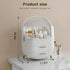 Makeup Storage Organizer with Lid, Waterproof Cosmetics Skincare Organizer for Vanity, Portable Makeup Box (White)