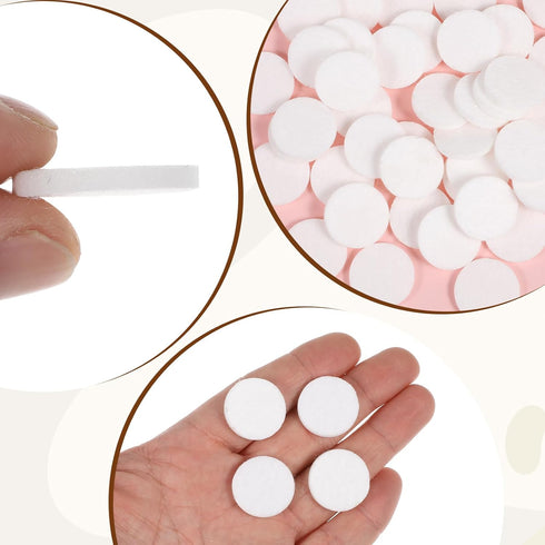SynHHergyx 50 1 Inch Diffuser Refill Pads, Pcs Round Essential Oil Diffuser Pad Mini Microfibre Air Filter Scent Pads