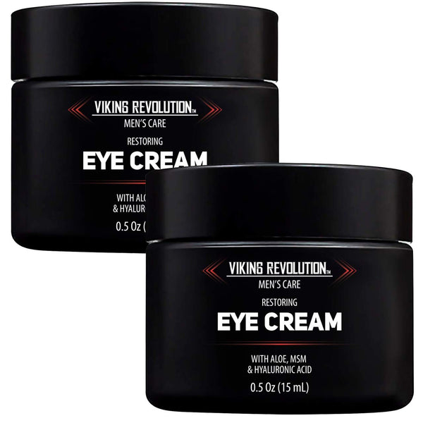 Natural Eye Cream for Men, Anti Aging, Dark Circle Treatment, Men's Eye Moisturizer Wrinkle Cream, 2 Pack