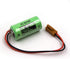 elxjar (2-Pack) 3V 1100mAh CR17335SE-R PLC Lithium Battery, Replacement for SANYO CR17335SE-R, CR17335 with Plug Wire, B9712T