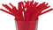 Made in USA Pack of 250 Flexible Disposable Plastic Drinking Straws (8.25" X 0.23") (Red)