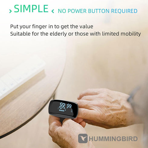 Rechargeable Pulse Oximeter Fingertip, Accurate Blood Oxygen Saturation Monitor, Fast SpO2 Reading (Black)