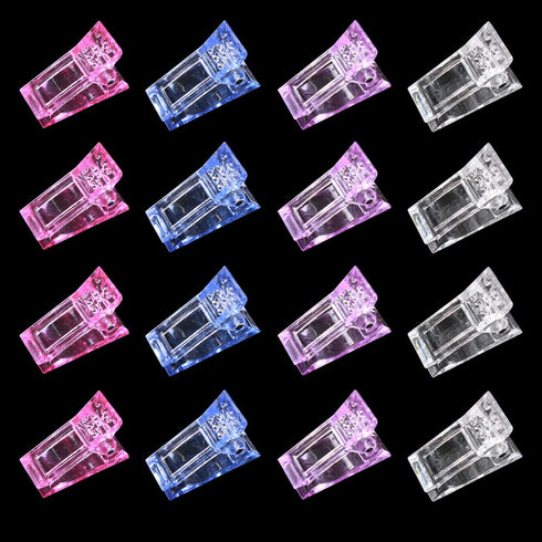 VNC 20 Pcs Nail Tips Clip - Quick Building Polygel Nail Forms for Manicure Nail Art Tool