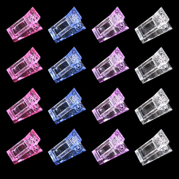 VNC 20 Pcs Nail Tips Clip - Quick Building Polygel Nail Forms for Manicure Nail Art Tool