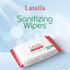 Pack 10 80% (20 Counts) Latalia Hand Wipes of | Alcohol Hand Sanitizer Wipes for Hands & Face Moisturizing, Gentle