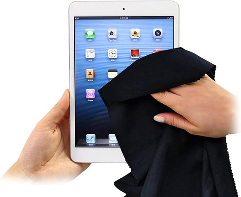 Extra Large Microfiber Cleaning Cloths (12"x 12") for Glasses, Phone, Computer Screen, 6 Pcs Eyeglass Cleaner Wipes