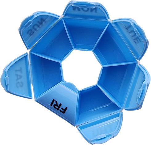 ME GUSTA SHOP 7 7 2 Pack Pill Organizer Weekly Day | Planner Pill Dispenser | Pills Vitamin Case | Container