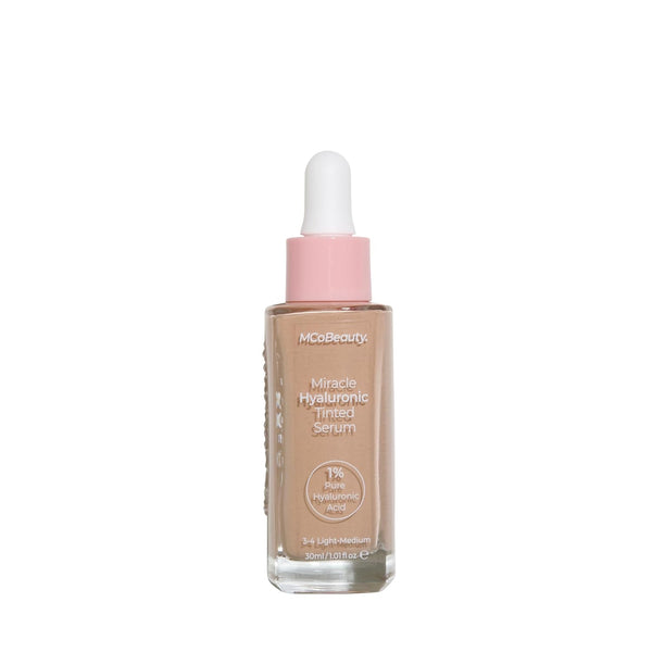 MCoBeauty Miracle Hyaluronic Tinted Serum, 3-4 Light/Medium, Hydration & Glow for Radiant Skin