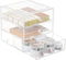Makeup Drawer Organizer Box with 3 Drawers - Acrylic Cosmetic Display Case for Vanity Storage