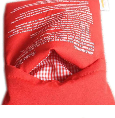 Lxzcelrt 2 Pack 4 Microwave Potato Bag Reusable Red Reusable Microwave Cooker Potato Pouch Baked Potatoes Bag Just