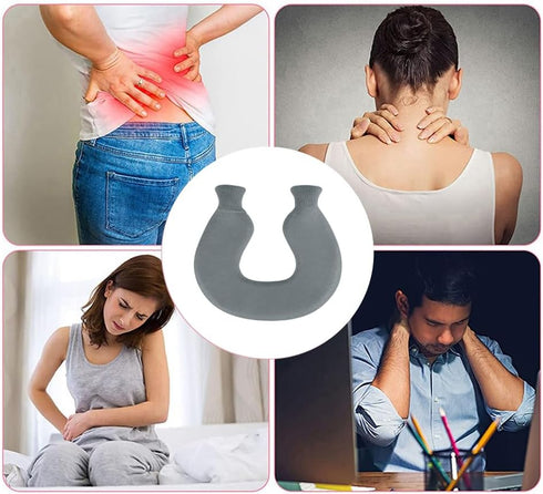 ITODA U-Shaped Hot Water Bottle for Neck and Shoulder, Warmer Hot and Cold Water Bag Winter Relaxing Reusable Pain