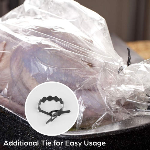Large Oven Cooking Bags, Turkey Roasting Baking Bag for Meats, 21.6 x 23.6 Inch, 10 Bags Total (Pack of 1)