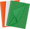 PLULON 60 Sheets Tissue Paper in Orange, Green, White for Gift Bags, St Patrick's Day, Birthday, Wedding, Holiday