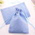 Tvoip 30Pack Burlap Bags with Drawstring, Gift Bags for Wedding Party and DIY Craft (Light Blue)