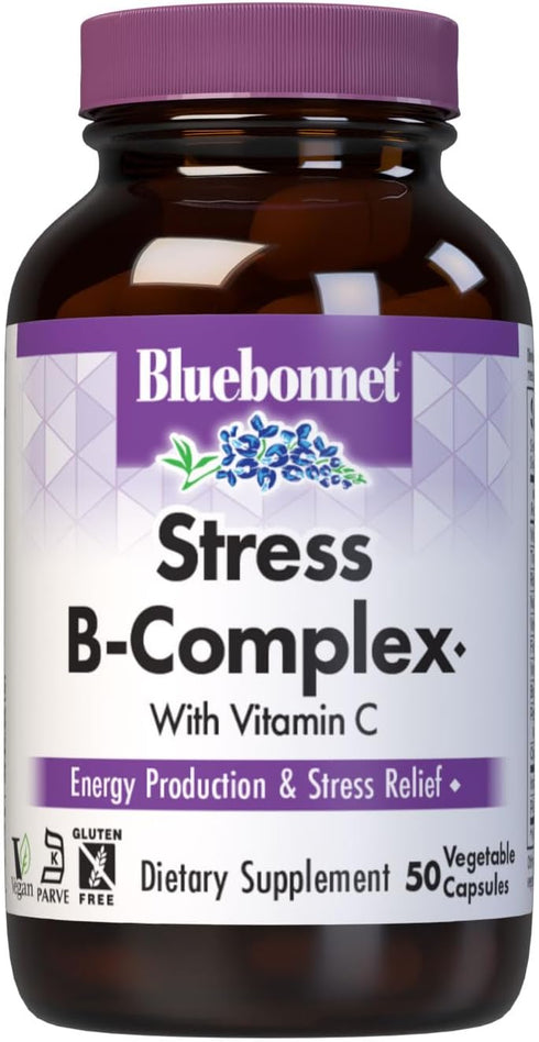 Bluebonnet Nutrition Stress B Complex Vegetable Capsules - 50 Count