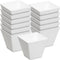 MiniWare White Plastic Square Bowl (Pack Of 12) - 2 Oz. | Chic Design, Perfect for Parties, Events, Catering,