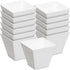 MiniWare White Plastic Square Bowl (Pack Of 12) - 2 Oz. | Chic Design, Perfect for Parties, Events, Catering,
