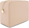 Large Beige Makeup Bag, Nylon Cosmetic Pouch, Travel Makeup Organizer Bag, Makeup Case, Cosmetic Travel Bag