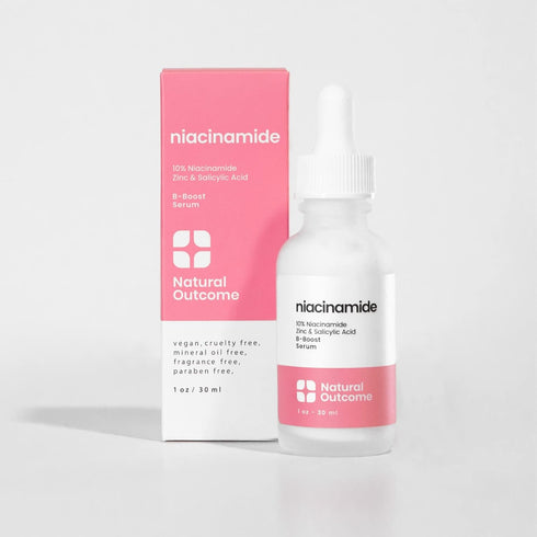 Natural Outcome Niacinamide Serum for Face - B-Boost with 10% Niacinamide, 2% Zinc, Salicylic Acid & Hyaluronic Acid